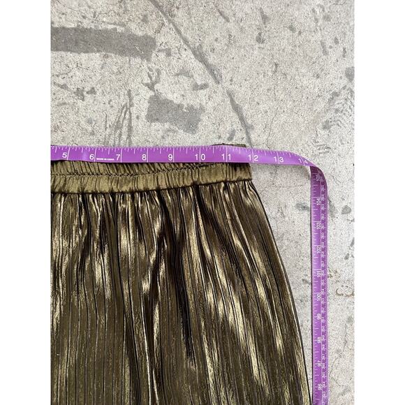 Moussy Metallic Pleated Midi Skirt NWOT Free Size - Picture 5 of 6